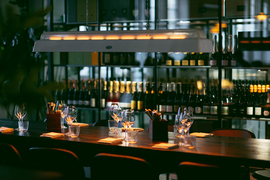 Tollbua's Champagne Table is a semi-private dining space, just slightly off from the rest of the restaurant